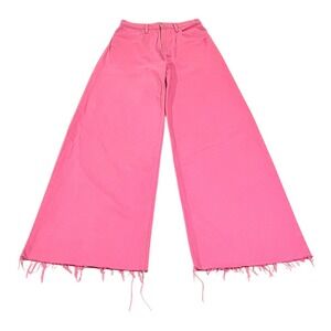 Hudson James High Rise Wide Leg Jean Fuchsia‎ Pink Size 28